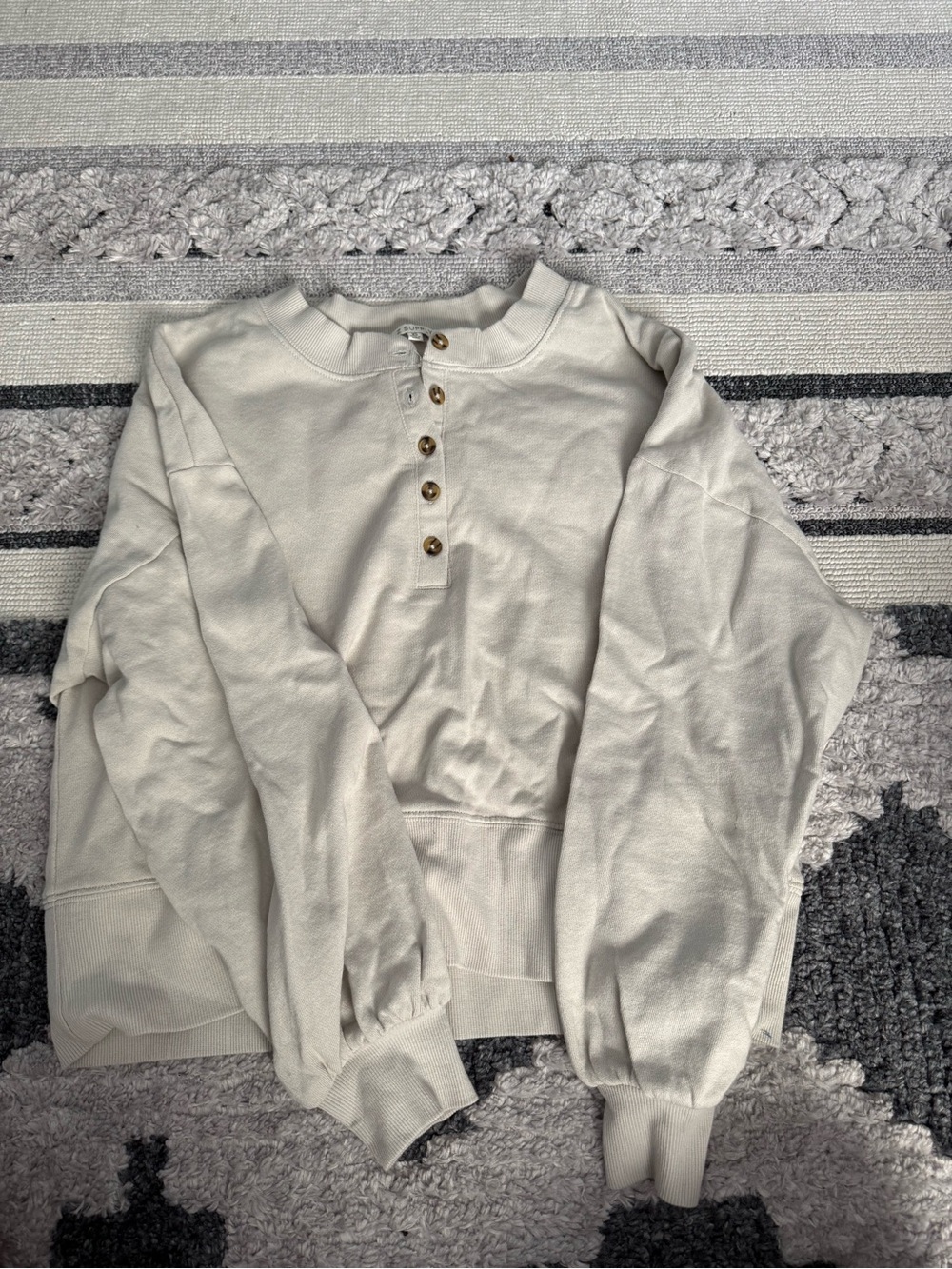 Z Supply Cream Henley Pullover